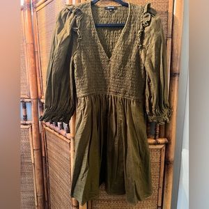 Madewell Mustard/Green Dress